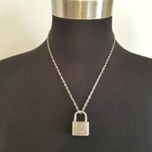 Silver Jaguar Padlock Necklace